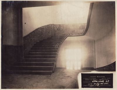 Old Library construction photos: Special #63, interior view of stairwell