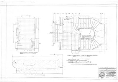 Plan for renovating the stairs for the Barker Texas History Center