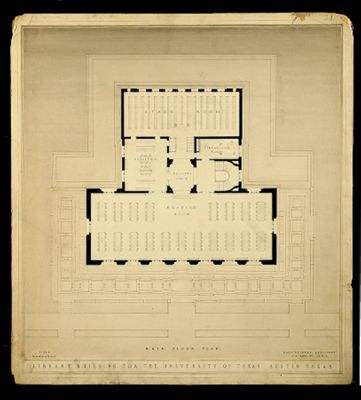 Main Floor Plan Library Building for The University of Texas