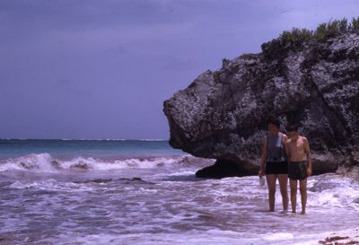 Tulum, "Gerrie and Alan on beach"