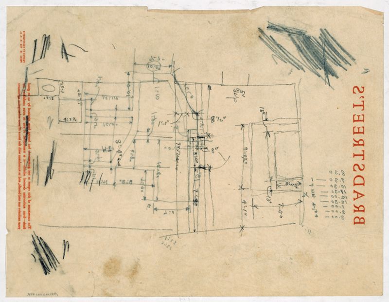 Mission San Francisco de la Espada: field notes, north one-half of fortified west entrance, preliminary measured sketch