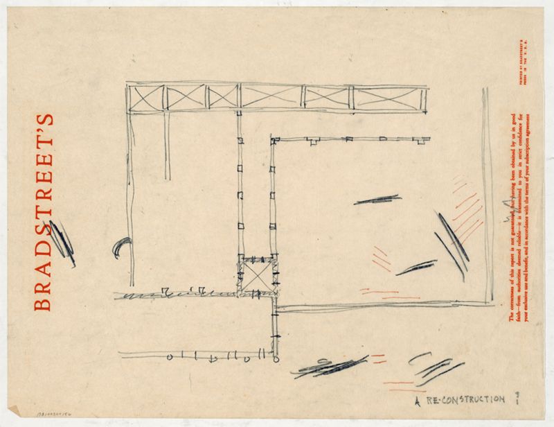 Mission San Francisco de la Espada, field notes, miscellaneous, sketch of text block