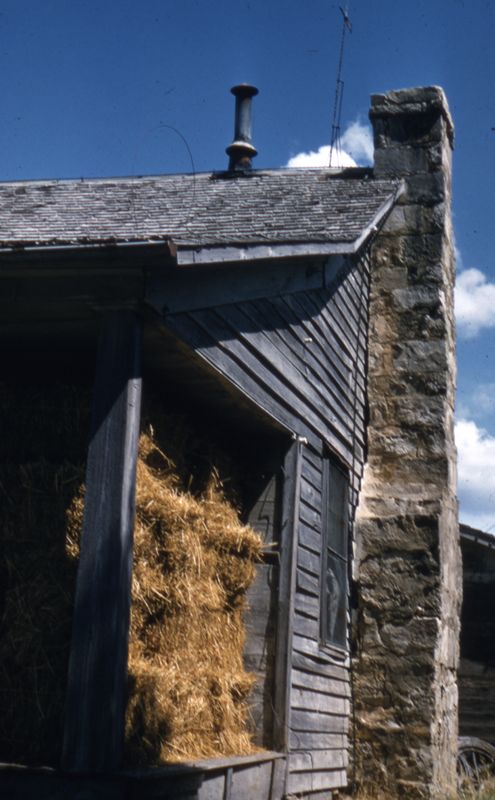 Randle-Turner House (Itasca): Hay stored on porch