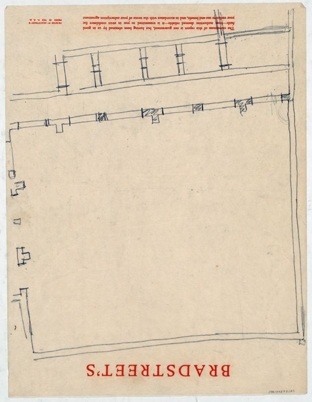 Mission San Francisco de la Espada, field notes, miscellaneous, preliminary sketch