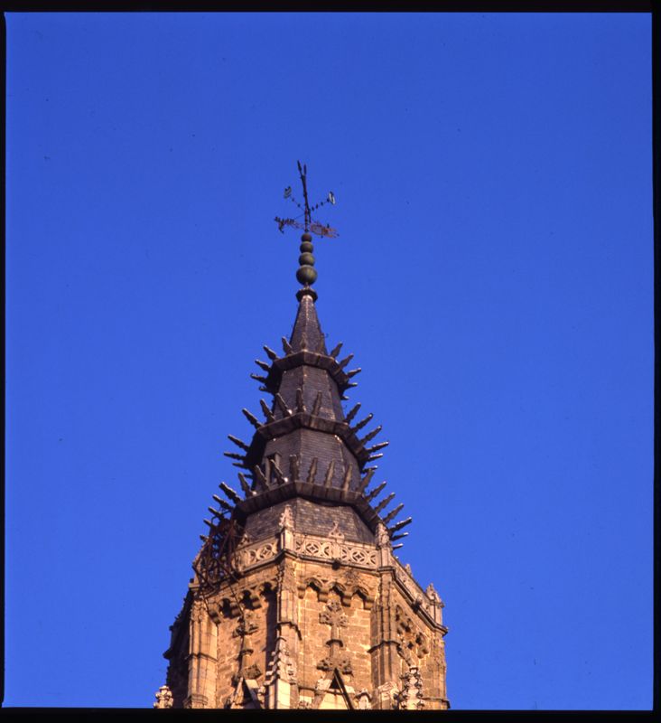 Cathedral spire in Toledo, Spain [frame 1379]
