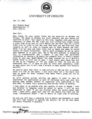 Letter from Andrews to Karl Herbert Mayer, January 21, 1993