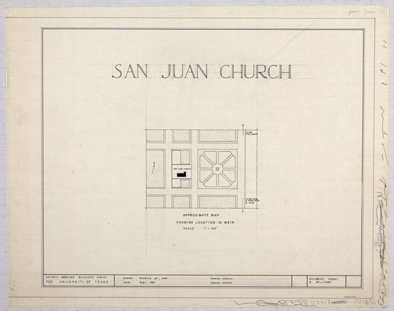 San Juan Church: approximate map