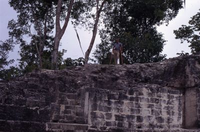 Tikal, George on crutches