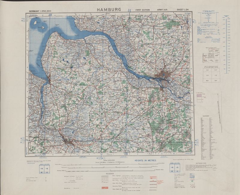 Germany 1:250,000. Sheet L 54, Hamburg   Geographical Section, General Staff, No. 4346 