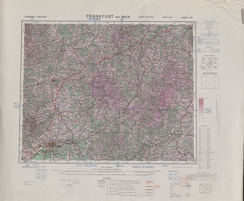 Germany 1:250,000. Sheet L.51, Frankfurt-am-Main   Geographical Section, General Staff, No. 4346